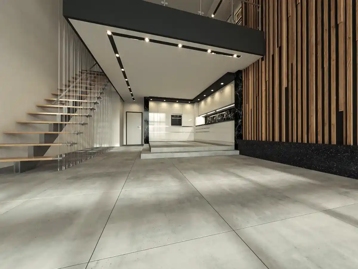 Ejemplo de tour virtual corporativo con branding de empresa, mostrando un diseño profesional para oficinas.